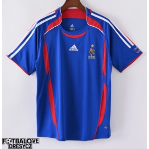 Francie 2006 Retro Domácí Dres Krátký Rukáv Francie 2006 Retro Domácí Dres Krátký Rukáv